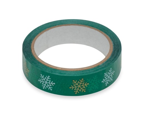 Taśma Świąteczna Zielona Gwiazdy 24mm/54m