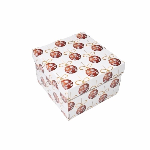 Pudełko Warszawa świąteczne 165x160x110 Bombki