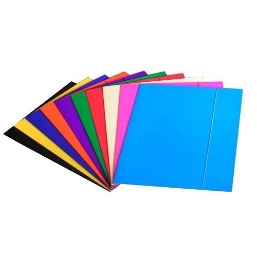 Teczka z gumką karton lakier A4 Biała