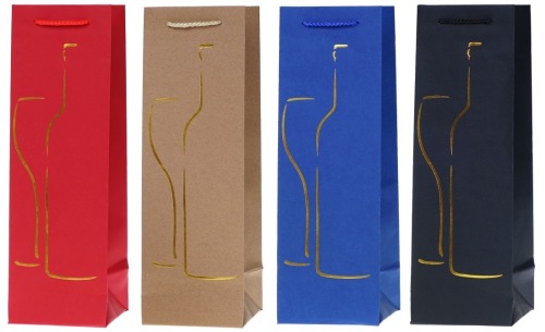 Torba Lux H-stamp na butelkę Jednokolor. -12 szt