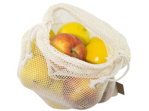 Woreczek 25x30 ECRU z siatki bawełnianej