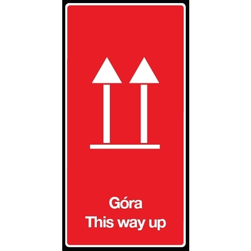 Etykiety GÓRA - THIS WAY UP - 100szt