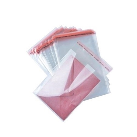 Torebki celofanowe z klejem 13x13+2,5cm 100szt