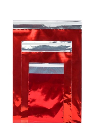 Woreczki Metalizowane 160x230+50mm Czerwone