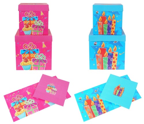 Pudełko Składane PARTY M niebieskie (20x20x20cm)