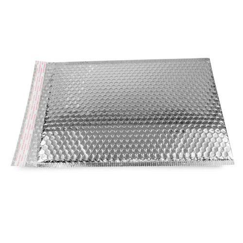 Koperta bąbelkowa metaliczna srebrna 80x100mm