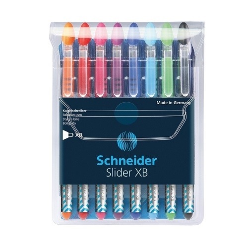 Zestaw Długopisów SCHNEIDER BASIC XB 8 szt neon