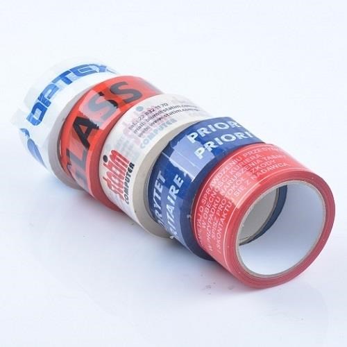 Taśma pakowa z nadrukiem, klej akryl, 48mm 60y, 1 kolor, 108szt rolek