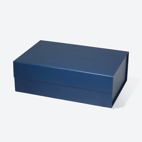 Eleganckie granatowe pudełko magnetyczne 305×203×102 mm