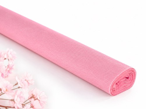 Jasnoróżowa bibuła marszczona 40 g 50×250 cm