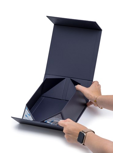 Pudełko Magnetyczne Grafitowe 200x200x90 Pudełko Prezentowe Na Magnes