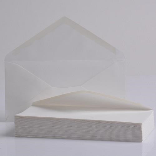 Koperty ozdobne DL Aqua Bianco 220x110mm 50szt