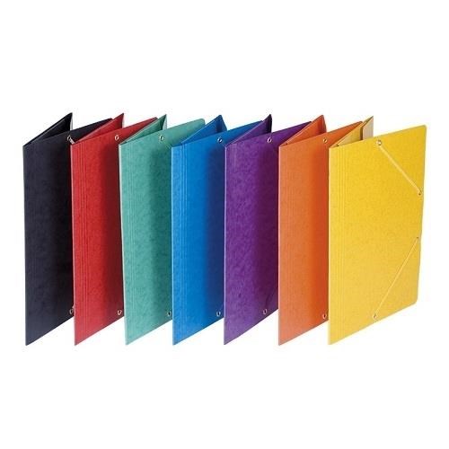 Teczka z gumką preszpan wosk. A4 Niebieska 10szt