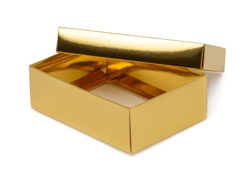 Pudełko Laminowane 140x100x47mm Złote A6