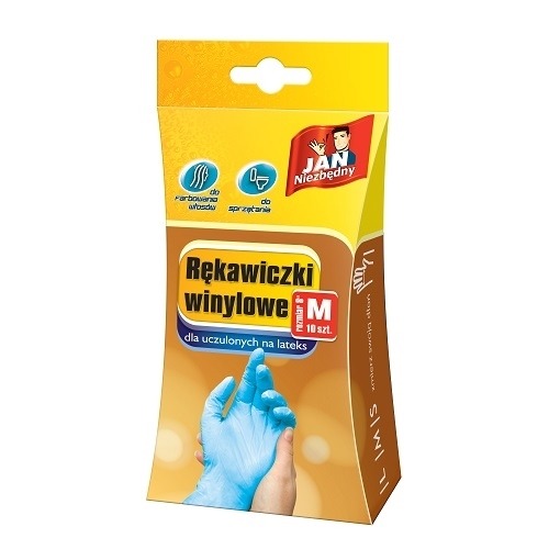 Rękawiczki Winylowe"M" Jan Niezbędny 10szt.