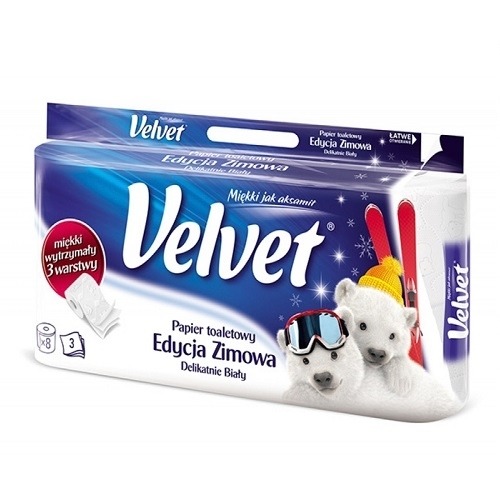 Papier toaletowy Velvet 3w 162 listki 8szt.