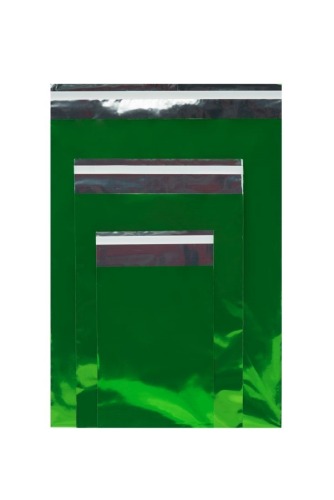 Woreczki Metalizowane 230x325+50mm Zielone