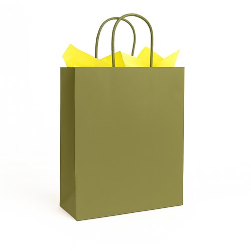 Torebka papierowa khaki 180x80x225 mm z papierowym uchwytem – kompaktowa i ekologiczna