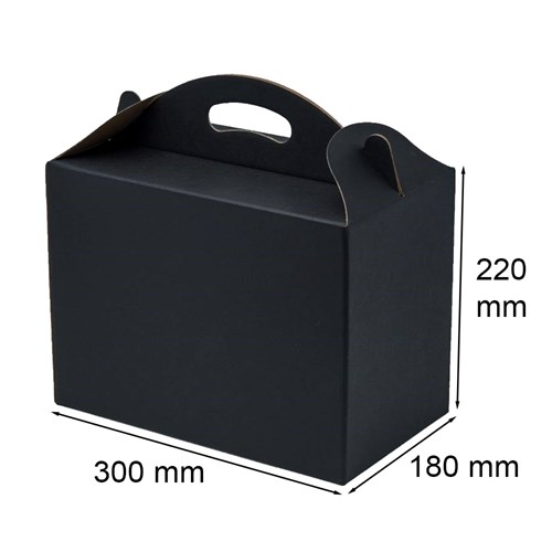 Pudełko z uchwytem 300x180x220mm czarne F217