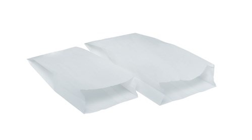 Torebki Papierowe Fałdowe Białe 150x300mm 1000szt