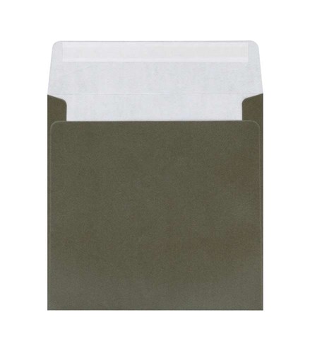 Koperty kwadratowe K4 Perłowe Szare 120gsm 50szt