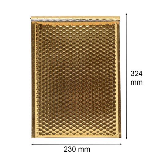 Koperta bąbelkowa metaliczna złota G17 230x324mm