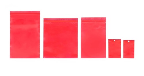 Torebka strunowa CZERWONA 60x80mm/0,050mm 100szt