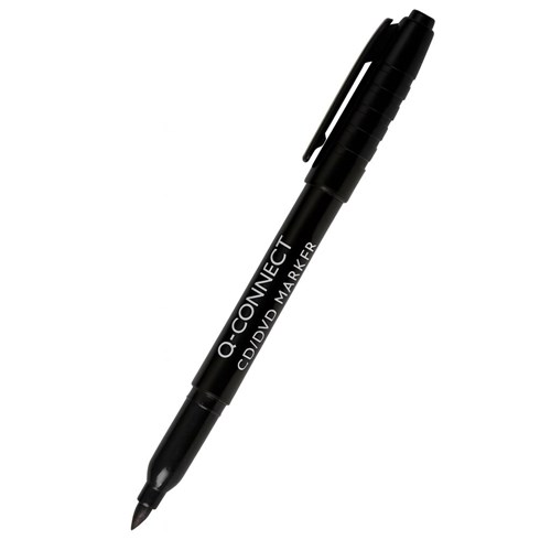 Q-Connect Marker CD/DVD 0,6 mm Czarny – do opisywania płyt