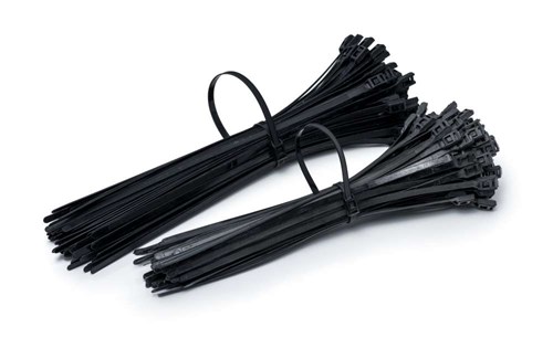 Opaska Zaciskowa z płaskim zapięciem 400/10 Czarna