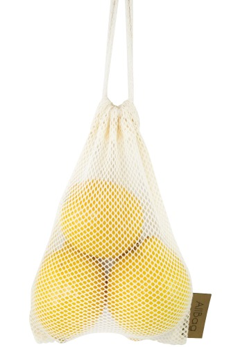 Woreczek 15x20 ECRU z siatki bawełnianej