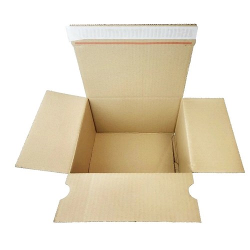 Pudełko wysyłkowe SendBox 220x190x120 mm z automatycznym dnem w kolorze brązowym