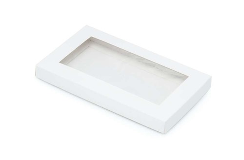 Pudełko ozdobne białe 200x120x20mm z oknem