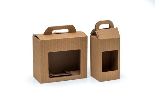 Pudełko karbowane na 2 słoiki 0,9l 195x95x165mm