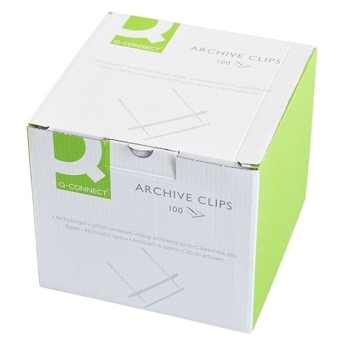 Klips archiwizacyjny Q-Connect do pudełek 100szt