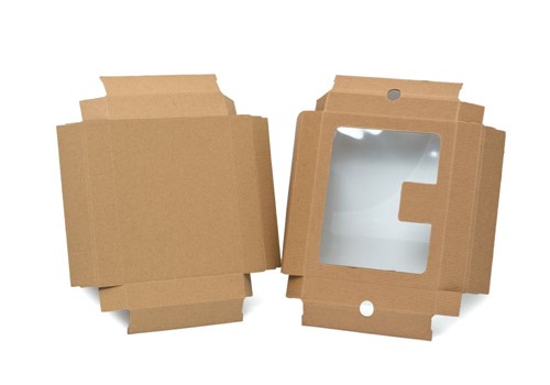 Pudełko karbowane z oknem 230x187x38mm wieczkowe