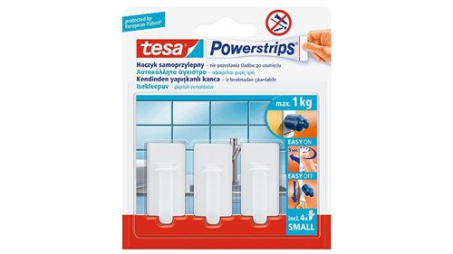 Haczyki samoprzylepne POWERSTRIPS 3 szt. prostokąt