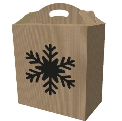 Pudełko karbowane z oknem F217 190x130x220mm (ŚNIEŻKA) EKO