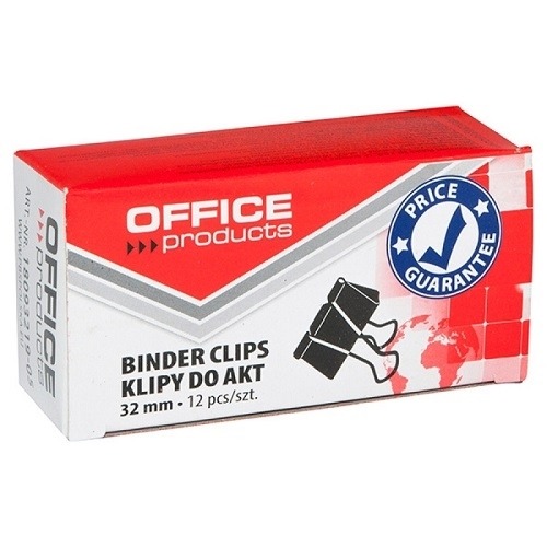 Klipy do dokumentów 32mm Office Products 12szt.