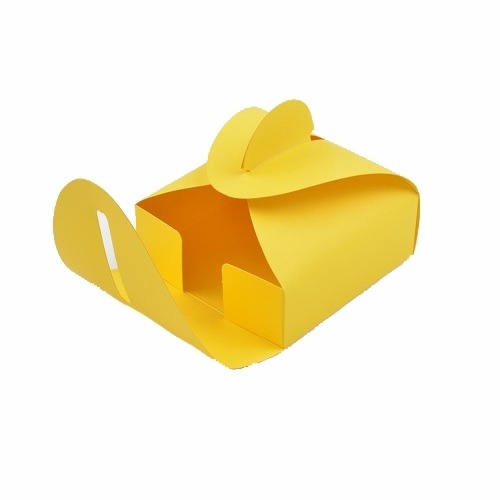 Pudełko ozdobne Prezent S 110x110x65mm Żółte