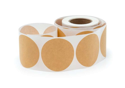 Naklejki okrągłe EKO - JASNY - KRAFT Fi60mm 250szt