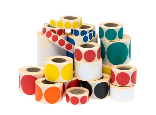 Naklejki okrągłe Fi 50mm 500szt Białe