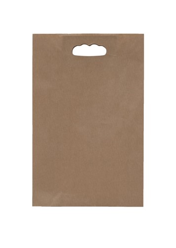 Torby papierowe FAŁDOWE 180x80x370mm BRĄZ 1000szt