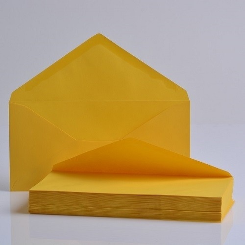 Koperty ozdobne DL ŻÓŁTE 220x110mm 50 sztuk