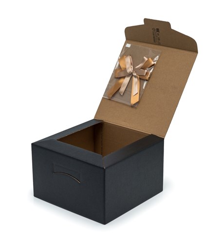 Pudełko świąteczne składane XL 250x250x150mm K-8082BW Czarne
