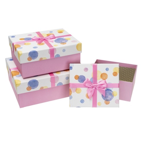 Zestaw Pudełek Różowych HL-020-PINK (3 szt)