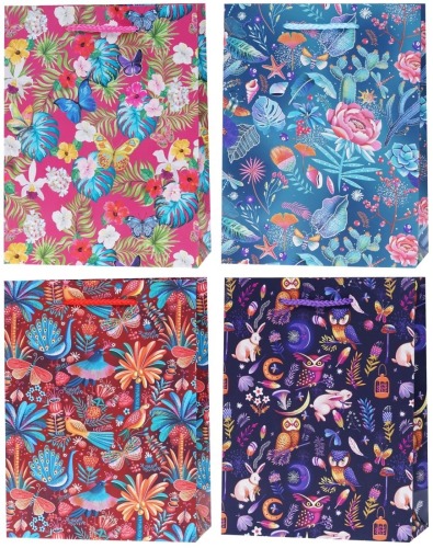 Torba Lux z brokatem A4 Przyroda - 12 szt.