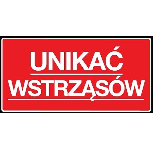 Etykiety UNIKAĆ WSTRZĄSÓW - 100szt