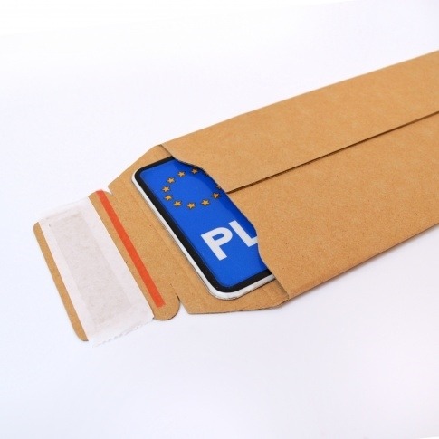 Koperta kartonowa na tablice rejestracyjne