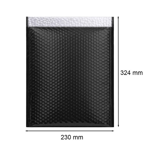 Koperta bąbelkowa metaliczna czarna G17 230x324mm