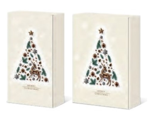 Karton Świąteczny Białe Choinki 360x260x93 mm